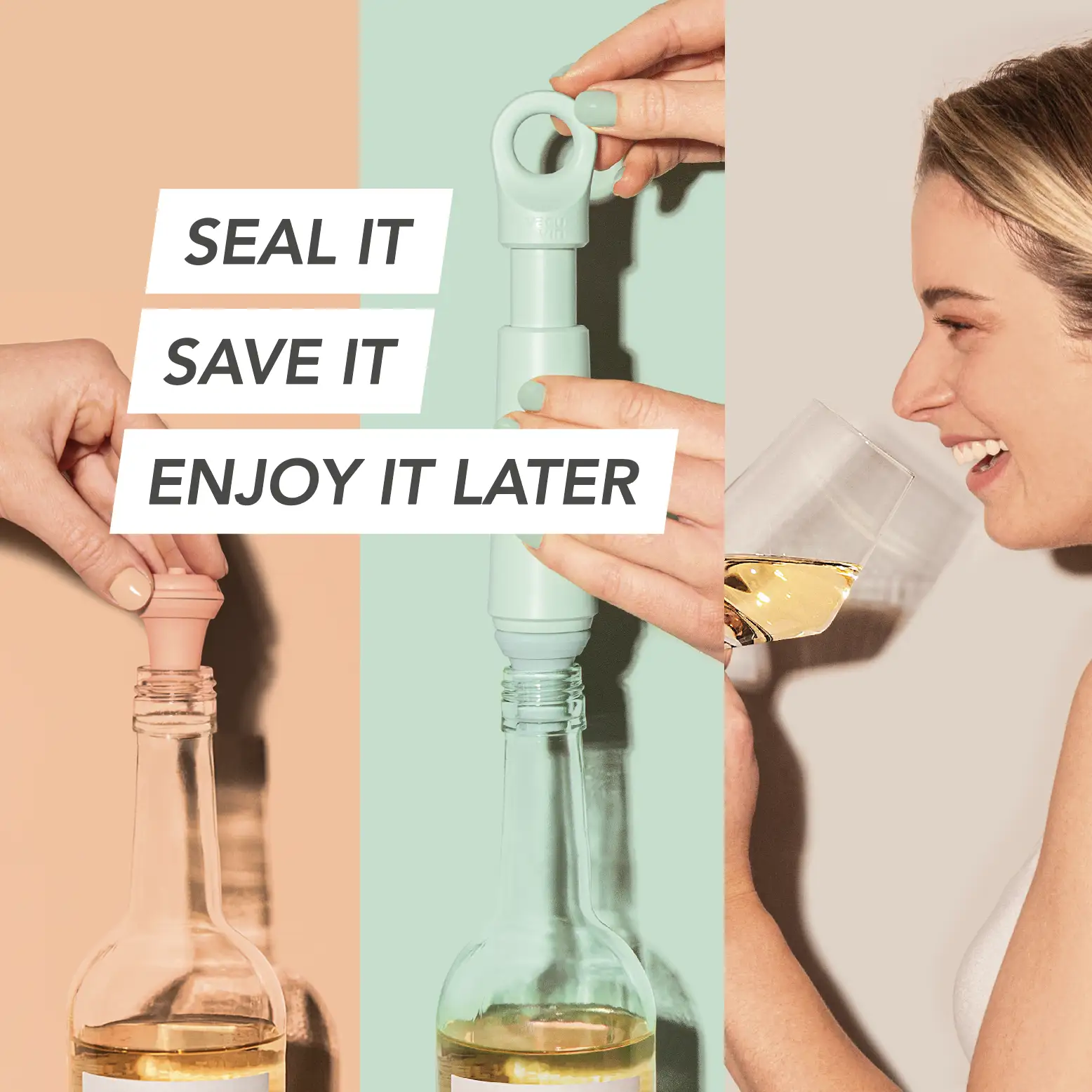 Loop Wine Saver Jade - Vacu Vin - Image 5